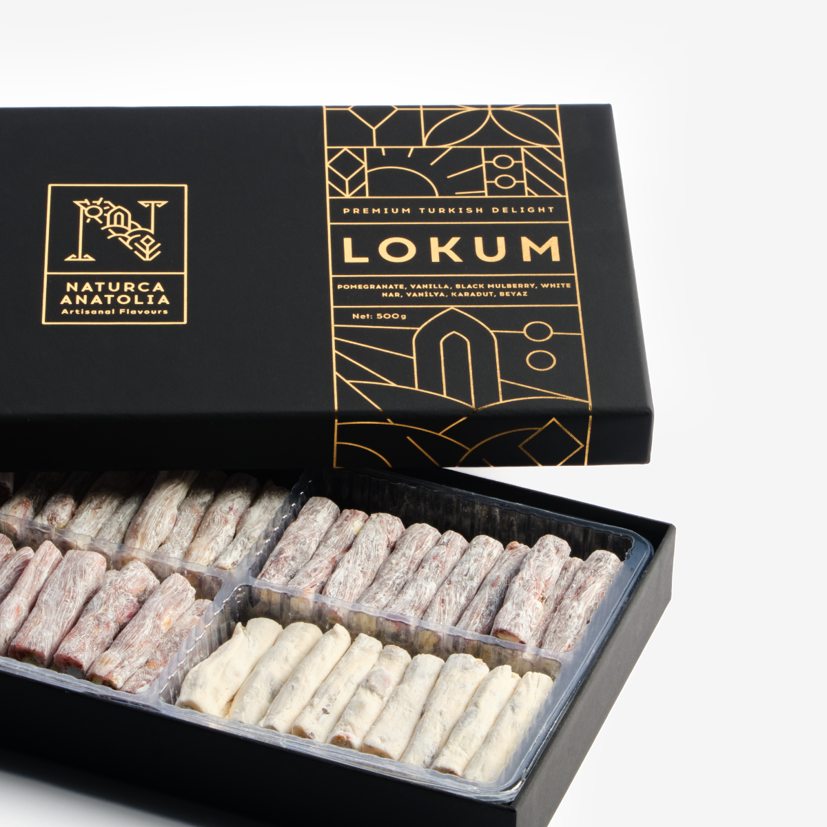 Naturca Anatolia Nar, Vanilya, Karadut Lokum (Siyah Kutu) 500 gr