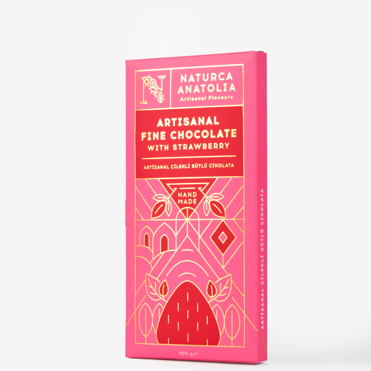 Naturca Anatolia Artizanal Çilekli Sütlü Tablet Çikolata 100 gr