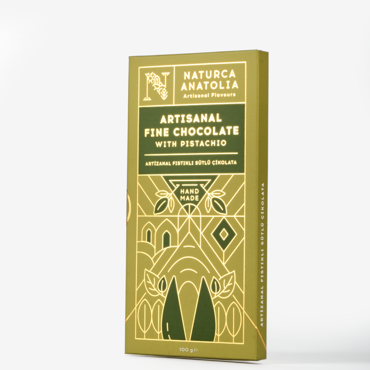 Naturca Anatolia Artizanal Fıstıklı Sütlü Tablet Çikolata 100 gr