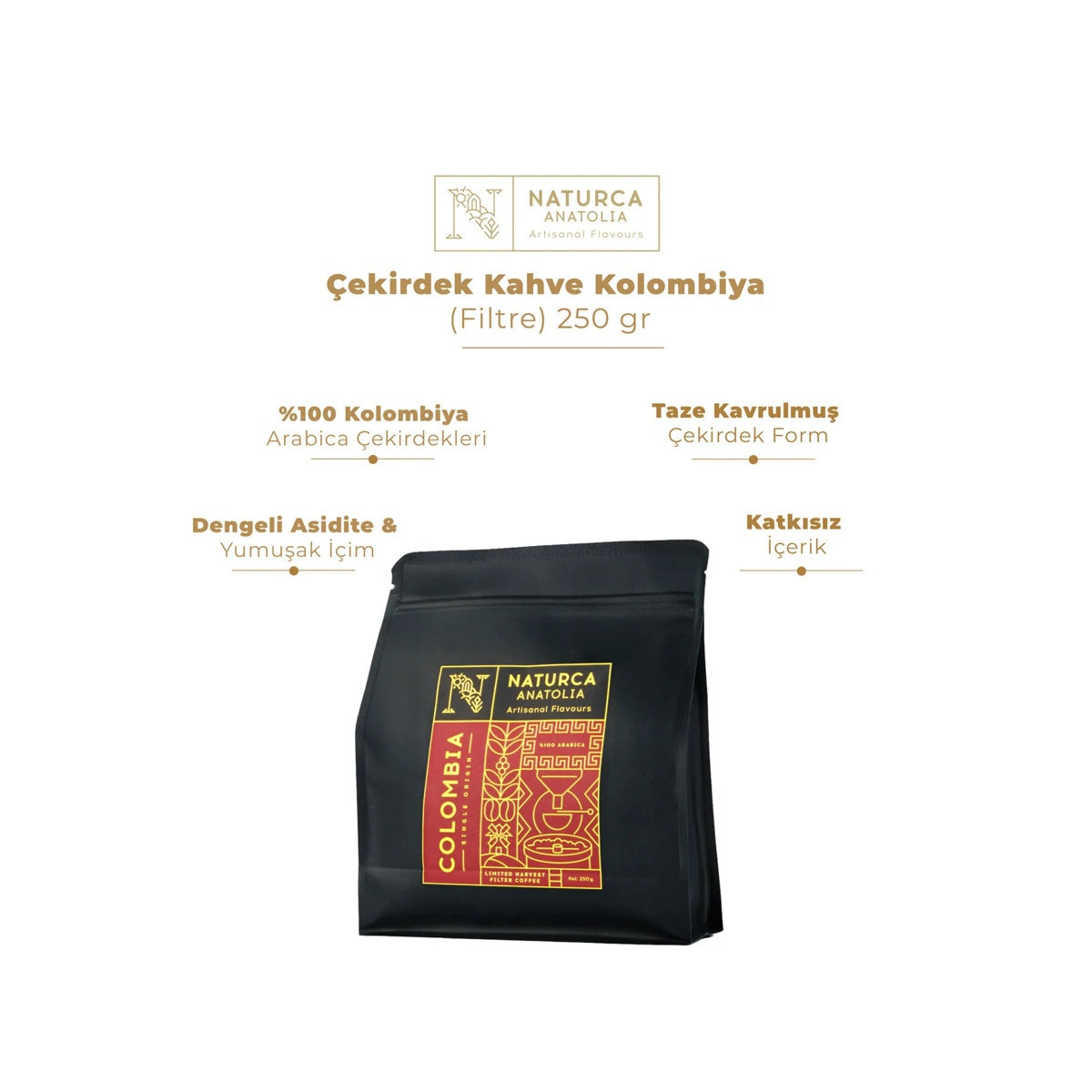 Naturca Anatolia Coffee Beans Colombia (Filter) 250 gr