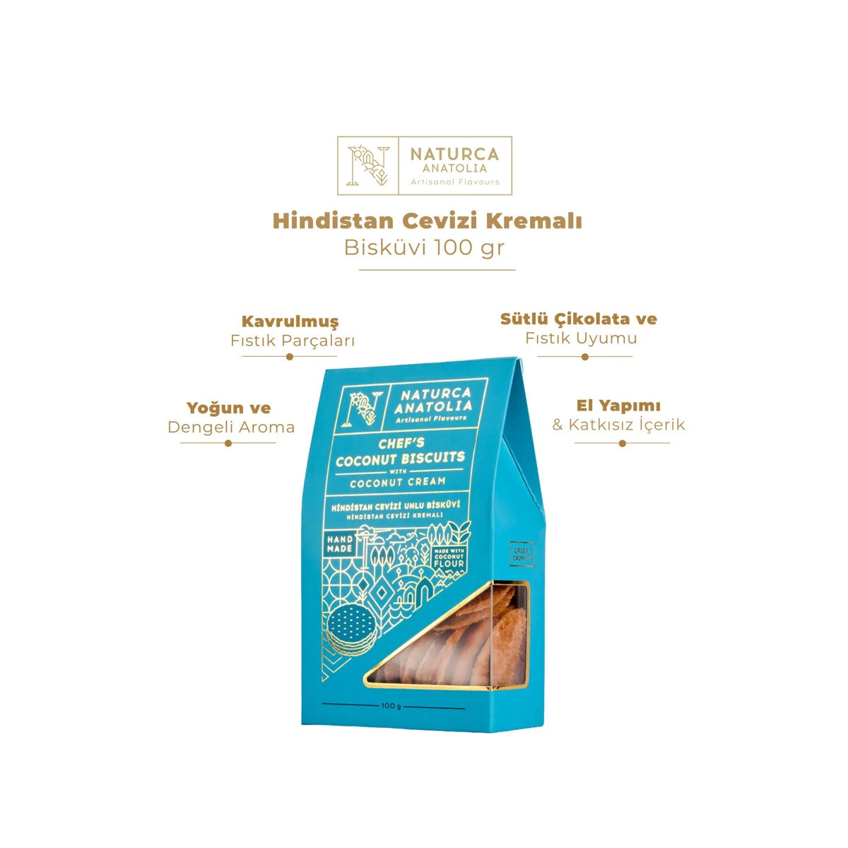Naturca Anatolia Coconut Cream Biscuits 100gr