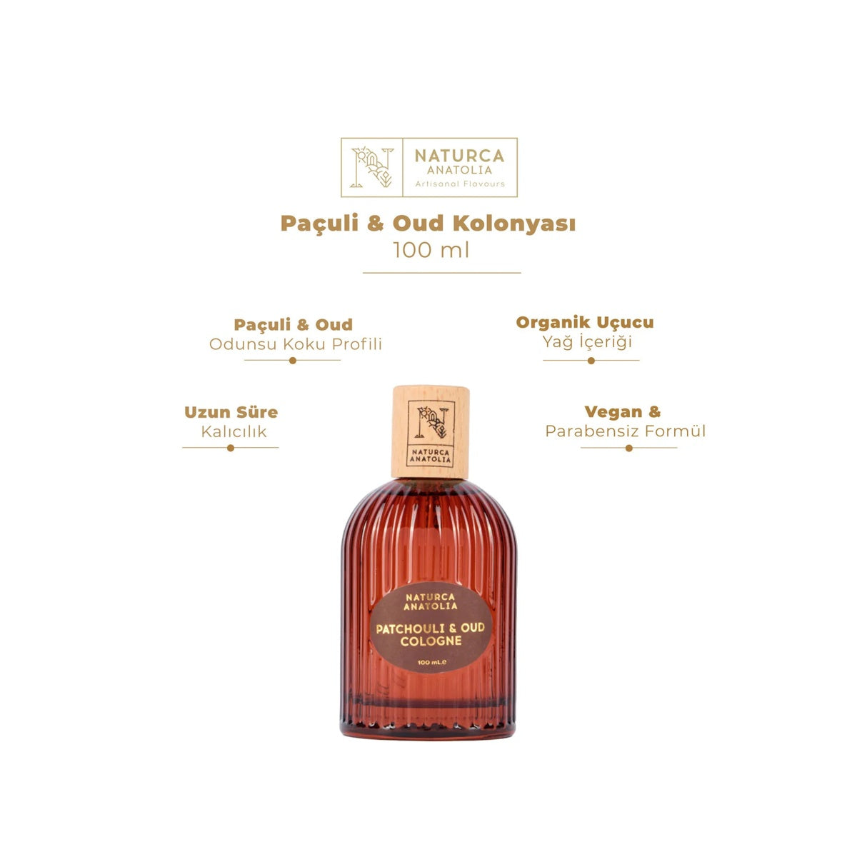 Naturca Anatolia Paçuli & Oud Kolonyası 100 ml