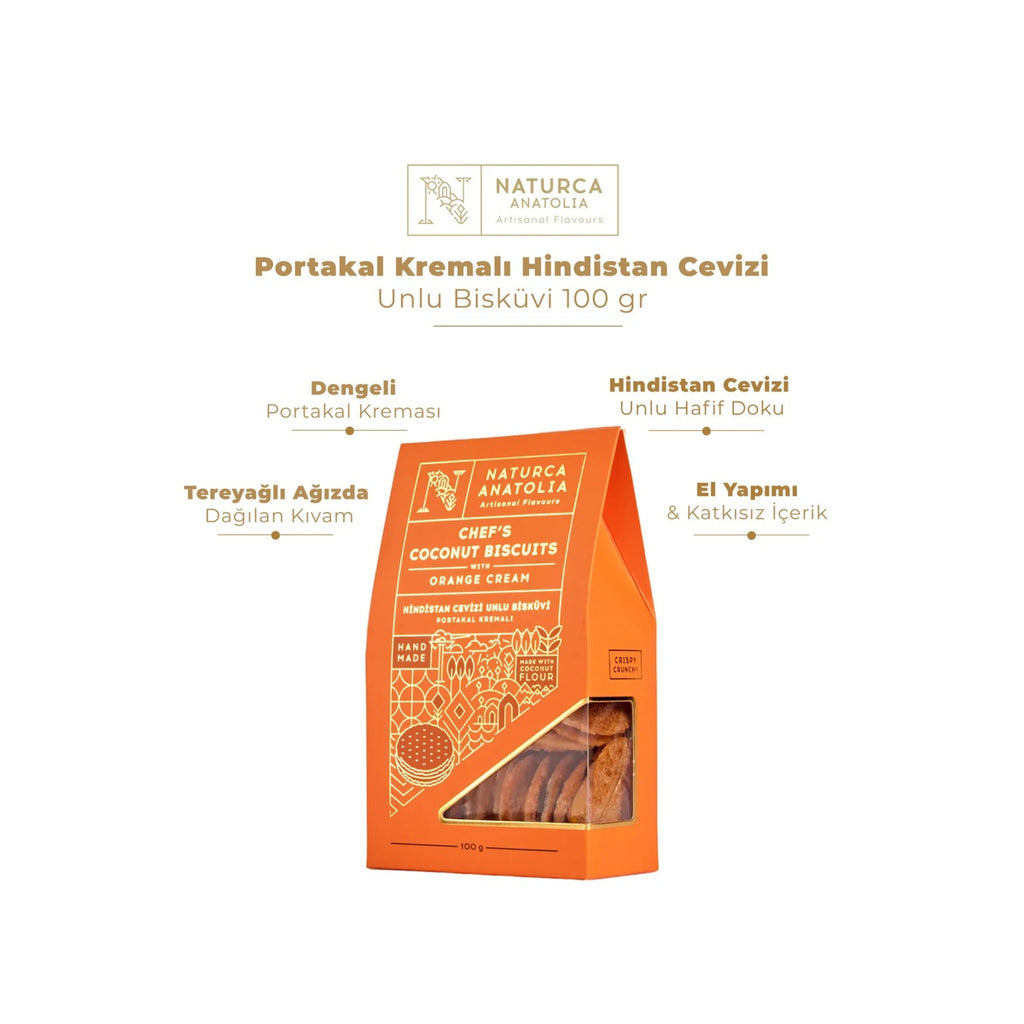 Naturca Anatolia Orange Cream Coconut Flour Biscuits 100g