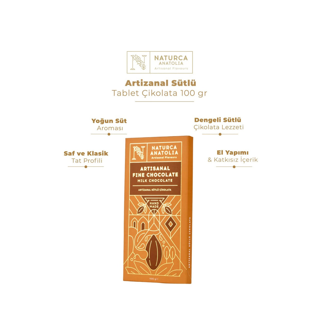 Naturca Anatolia Artizanal Sütlü Tablet Çikolata 100 gr